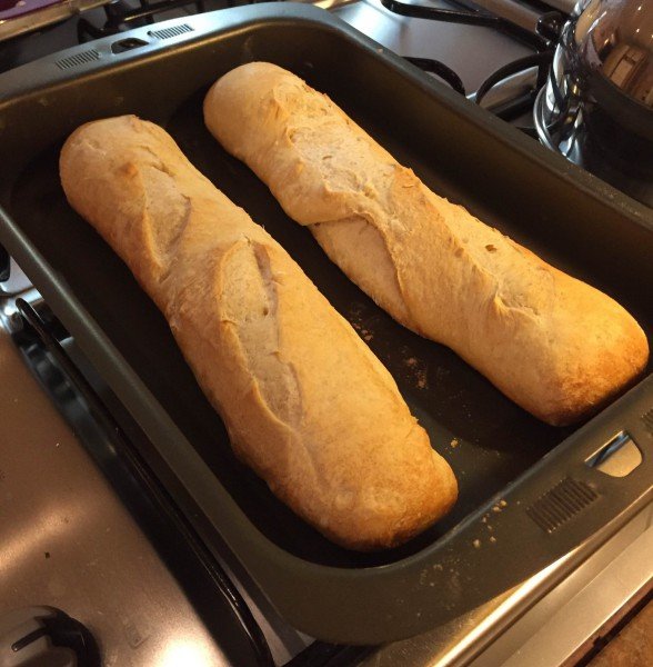 Baguetes prontas - douradas e crocantes!