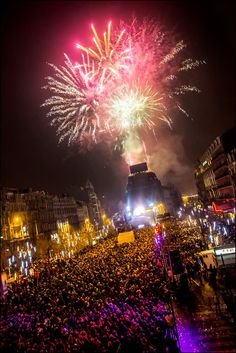 Fogos na virada do Ano em Bruxelas - Receita de Viagem
