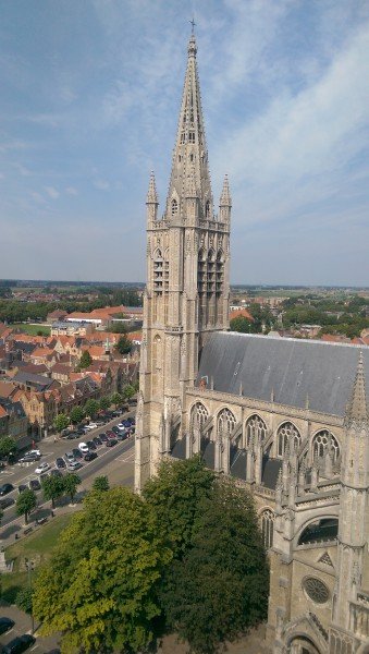 Catedral de Ypres vista de cima - Receita de Viagem