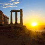 Templo de Poseidon em Cabo Sounion: fim de viagem na Grécia
